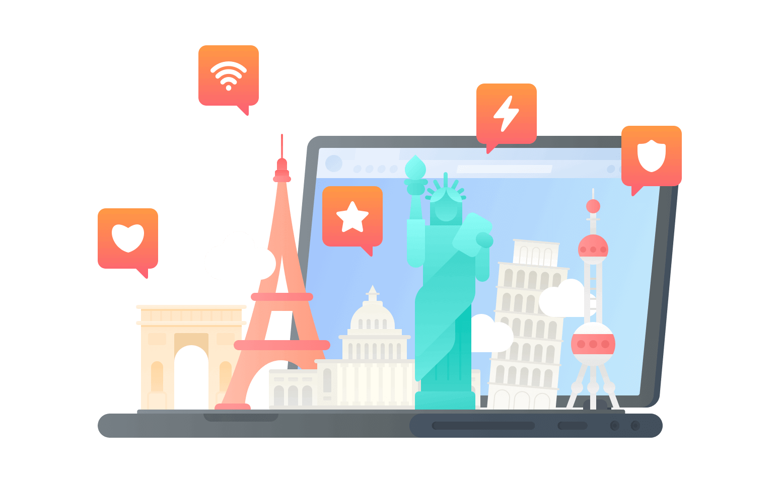 在直布罗陀连接到中国的软件 - 翻回VPN